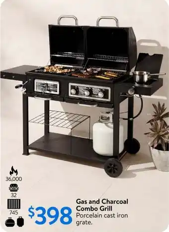 Walmart Gas and Charcoal Combo Grill offer