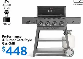 Walmart Performance 4-Burner Cart-Style Gas Grill offer