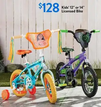 Walmart Kids' 12" or 14" Licensed Bike offer