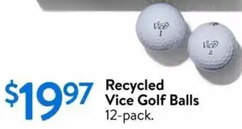 Walmart Recycled Vice Golf Balls offer