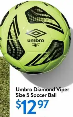 Walmart Umbro Diamond Viper Size 5 Soccer Ball offer