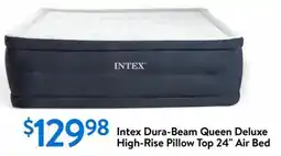 Walmart Intex Dura-Beam Queen Deluxe High-Rise Pillow Top 24" Air Bed offer