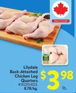 Walmart Lilydale Back-Attached Chicken Leg Quarters offer