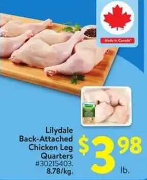 Walmart Lilydale Back-Attached Chicken Leg Quarters offer