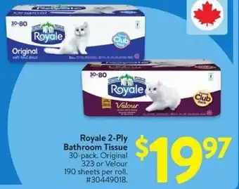 Walmart Royale 2-Ply Bathroom Tissue offer