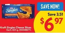 Walmart Kraft Singles Cheese Slices offer