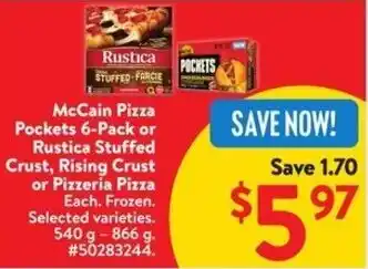 Walmart McCain Pizza Pockets or Rustica Stuffed Crust offer