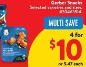 Walmart Gerber Snacks offer