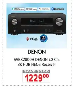 2001 Audio Video AVRX2800H DENON 7.2 Ch. 8K HDR HEOS Receiver offer