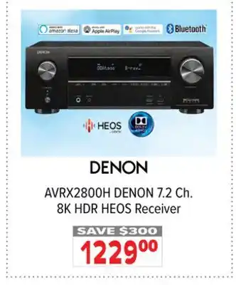 2001 Audio Video AVRX2800H DENON 7.2 Ch. 8K HDR HEOS Receiver offer