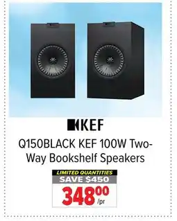 2001 Audio Video Q150BLACK KEF 100W Two-Way Bookshelf Speakers offer