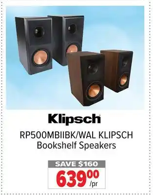 2001 Audio Video RP500MBIIBK/WAL KLIPSCH Bookshelf Speakers offer