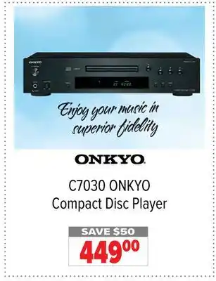 2001 Audio Video ONKYO C7030 Compact Disc Player offer