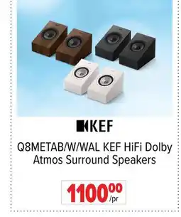 2001 Audio Video Q8METAB/W/WAL KEF HiFi Dolby Atmos Surround Speakers offer