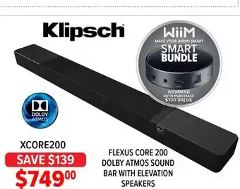 2001 Audio Video XCORE200 FLEXUS CORE 200 Dolby Atmos Sound Bar with Elevation Speakers offer