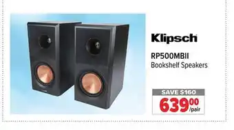 2001 Audio Video RP500MBII Klipsch Bookshelf Speakers offer