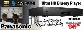 2001 Audio Video Panasonic DPUB9000 Ultra HD Blu-ray Player offer