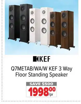 2001 Audio Video Q7METAB/WA/W KEF 3 Way Floor Standing Speaker offer