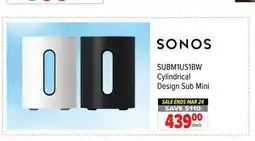 2001 Audio Video SUBM1US1BW Cylindrical Design Sub Mini offer