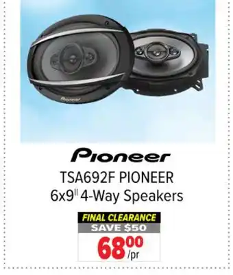 2001 Audio Video TSA692F PIONEER 6x9 4-Way Speakers offer