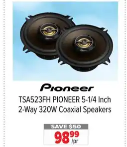 2001 Audio Video TSA523FH PIONEER 5-1/4 Inch 2-Way 320W Coaxial Speakers offer