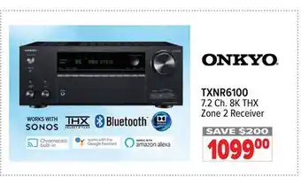 2001 Audio Video TXNR6100 7.2 Ch. 8K THX Zone Receiver offer