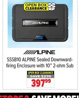 2001 Audio Video SSSB10 ALPINE Sealed Downward-firing Enclosure with 10 2-ohm Sub offer