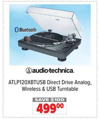 2001 Audio Video ATLP120XBTUSB audio-technica Direct Drive Analog, Wireless & USB Turntable offer