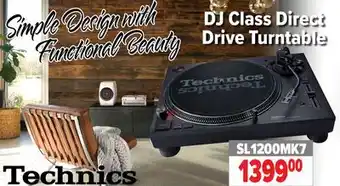 2001 Audio Video SL1200MK7 DJ Class Direct Drive Turntable offer