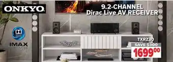 2001 Audio Video TXRZ30 9.2-CHANNEL Dirac Live AV RECEIVER offer