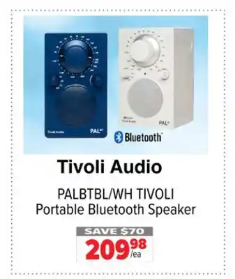 2001 Audio Video PALBTBL/WH TIVOLI Portable Bluetooth Speaker offer