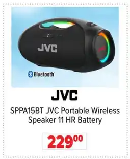 2001 Audio Video SPPA15BT JVC Portable Wireless Speaker 11 HR Battery offer