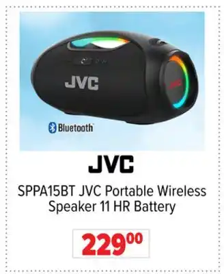 2001 Audio Video SPPA15BT JVC Portable Wireless Speaker 11 HR Battery offer