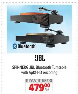 2001 Audio Video SPINNERG JBL Bluetooth Turntable with AptX - HD encoding offer