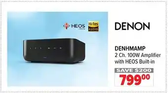 2001 Audio Video DENHMAMP DENON 2 Ch. 100W Amplifier with HEOS Built-in offer