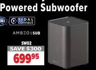 2001 Audio Video SW02 7.1.4-Ch Powered Dolby Atmos Sound Bar & 8 Powered Subwoofer offer