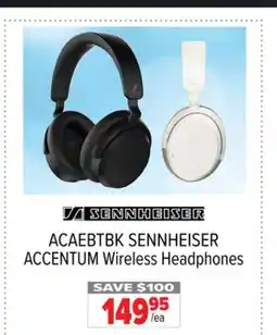 2001 Audio Video ACAEBTBK SENNHEISER ACCENTUM Wireless Headphones offer