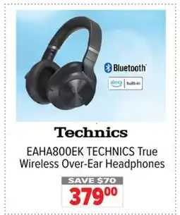 2001 Audio Video EAHA800EK TECHNICS True Wireless Over-Ear Headphones offer