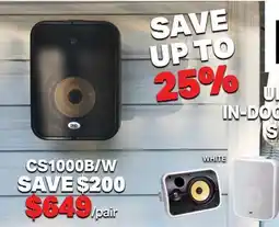 2001 Audio Video CS1000B/W UNIVERSAL IN-DOOR/OUT-DOOR SPEAKERS offer