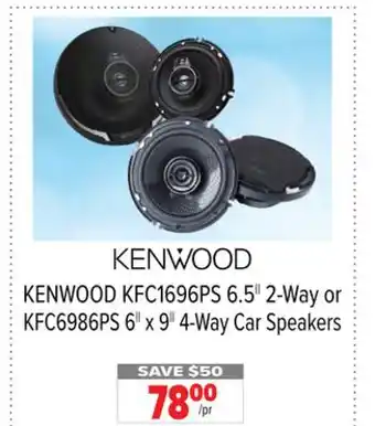 2001 Audio Video KENWOOD KFC1696PS 6.5 2-Way or KFC6986PS 6 x 9 4-Way Car Speakers offer