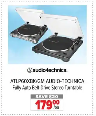 2001 Audio Video ATLP60XBK/GM AUDIO-TECHNICA Fully Auto Belt-Drive Stereo Turntable offer