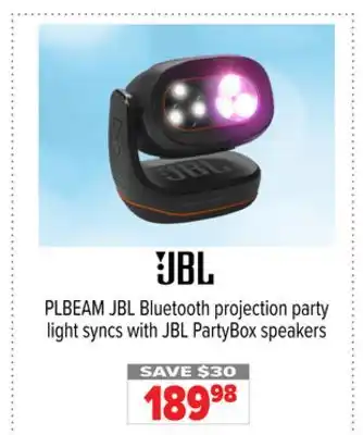 2001 Audio Video PLBEAM JBL Bluetooth projection party light syncs with JBL PartyBox speakers offer