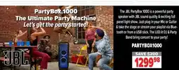 2001 Audio Video PARTYBOX1000 Party Box 1000 The Ultimate Machine offer