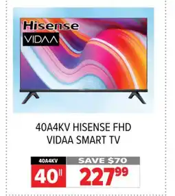 2001 Audio Video 40A4KV HISENSE 40 FHD 40A4KV VIDAA SMART TV offer