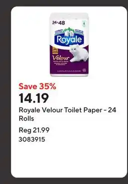 Staples Royale Velour Toilet Paper - 24 Rolls offer