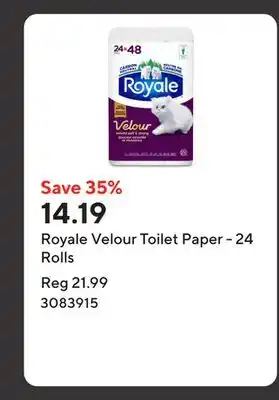 Staples Royale Velour Toilet Paper - 24 Rolls offer