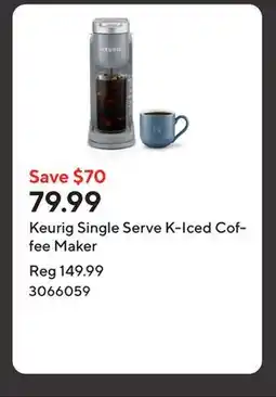 Staples Keurig Single Serve K-Iced Coffee Maker offer