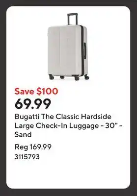 Staples Bugatti The Classic Hardside Large Check-In Luggage - 30 - Sand offer