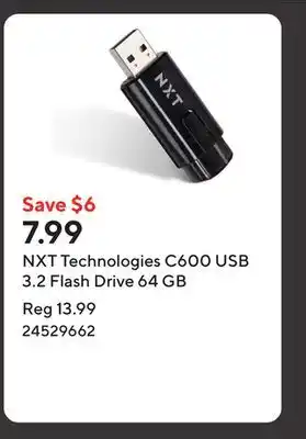 Staples NXT Technologies C600 USB 3.2 Flash Drive 64 GB offer