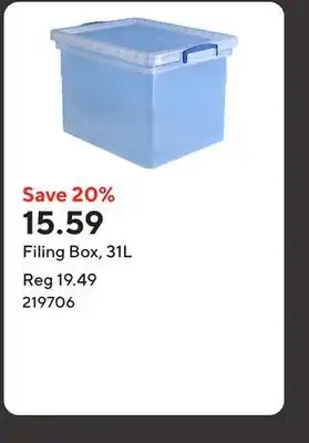 Staples Filing Box, 31L offer